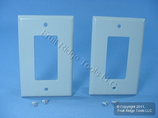 Leviton 80601-GY Gray 1-Gang Decora GFCI Plastic Midway Wallplate Covers 2pcs
