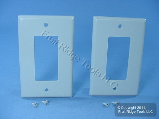 Leviton 80601-GY Gray 1-Gang Decora GFCI Plastic Midway Wallplate Covers 2pcs
