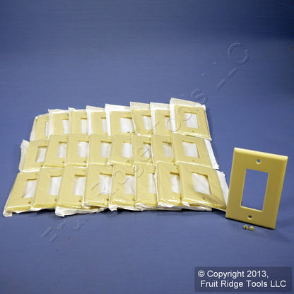 Leviton 80601-I Ivory 1-Gang Decora GFCI Plastic Midway Wallplate Covers 25pcs
