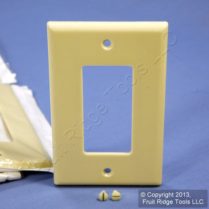 Leviton 80601-I Ivory 1-Gang Decora GFCI Plastic Midway Wallplate Covers 25pcs