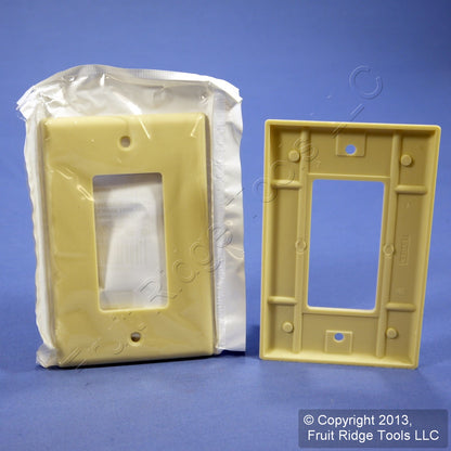 Leviton 80601-I Ivory 1-Gang Decora GFCI Plastic Midway Wallplate Covers 25pcs