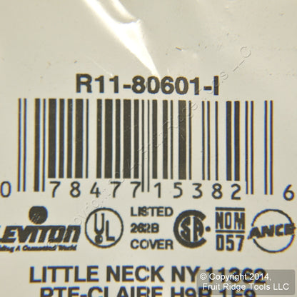 Leviton 80601-I Ivory 1-Gang Decora GFCI GFI Plastic Midway Wallplate Cover