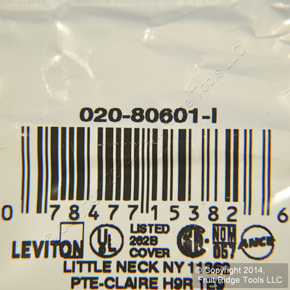 Leviton 80601-I Ivory 1-Gang Decora GFCI Plastic Midway Wallplate Covers 2pcs