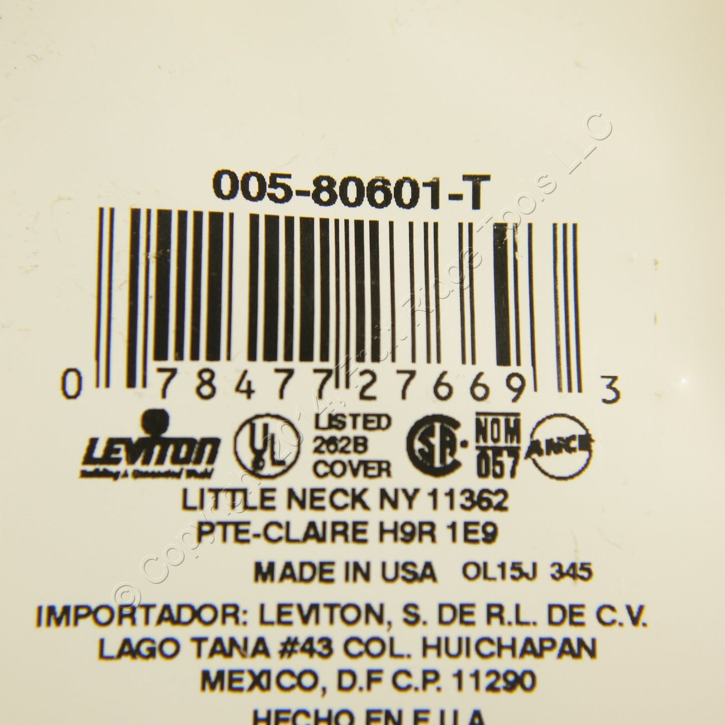 Leviton 80601-T Light Almond 1-Gang Decora GFCI Plastic Midway Wallplate Cover