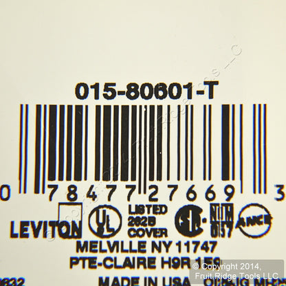 Leviton 80601-T Light Almond 1-Gang Decora Plastic Midway Wallplate Cover 2-pack