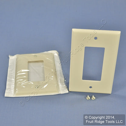 Leviton 80601-T Light Almond 1-Gang Decora Plastic Midway Wallplate Cover 2-pack