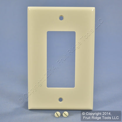 Leviton 80601-T Light Almond 1-Gang Decora Plastic Midway Wallplate Cover 2-pack