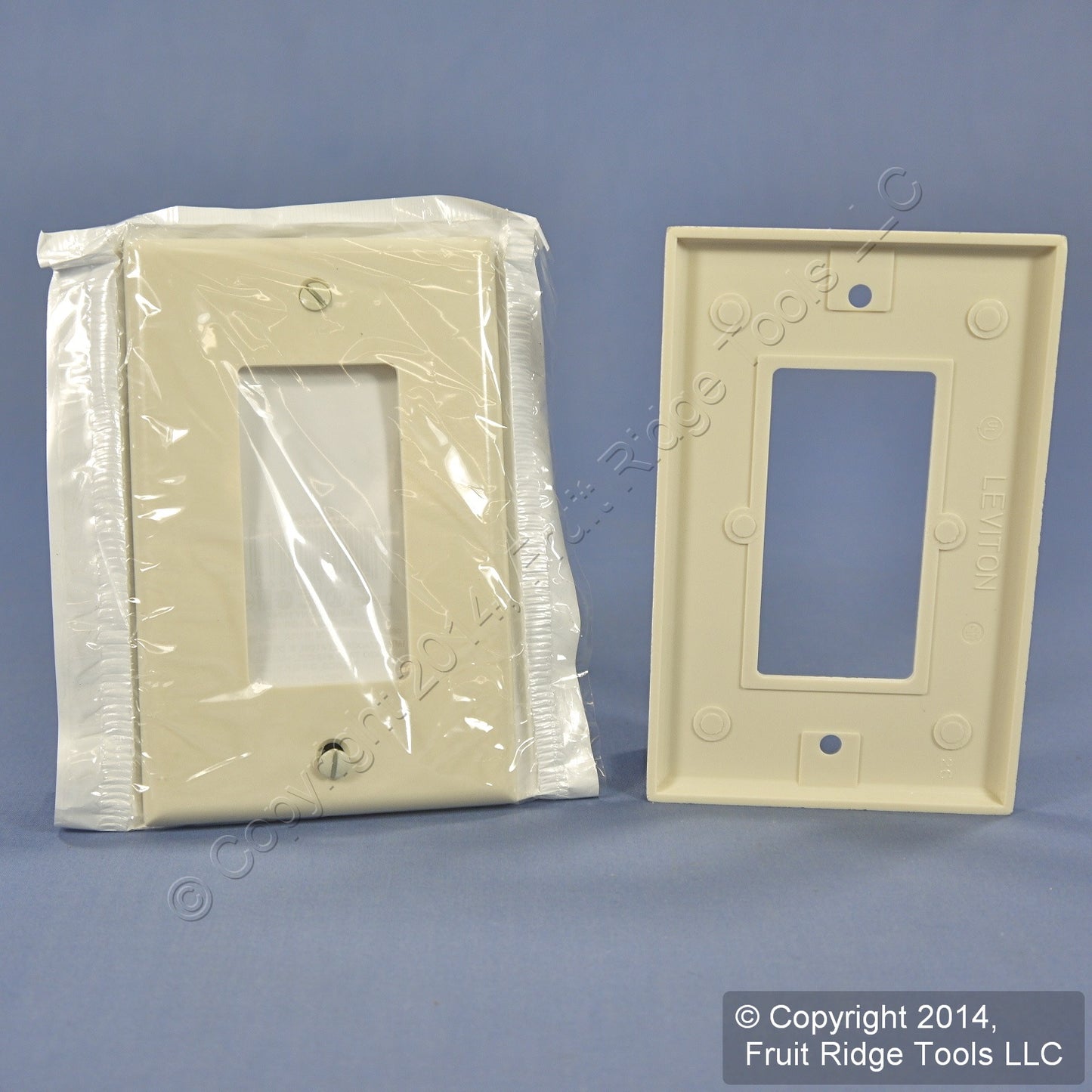 Leviton 80601-T Light Almond 1-Gang Decora Plastic Midway Wallplate Cover 2-pack