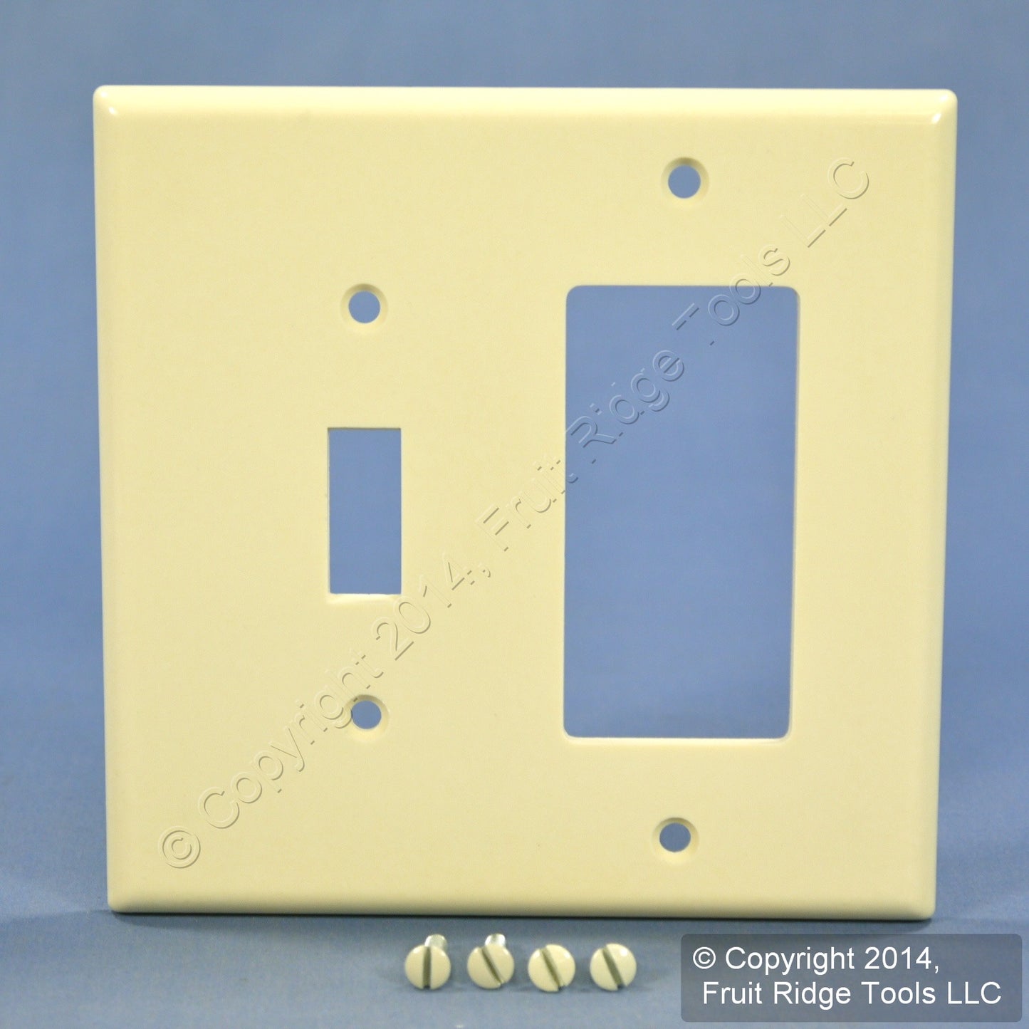 Leviton 80605-A Almond 2-Gang Toggle Decora GFCI Plastic Midway Wallplate Cover