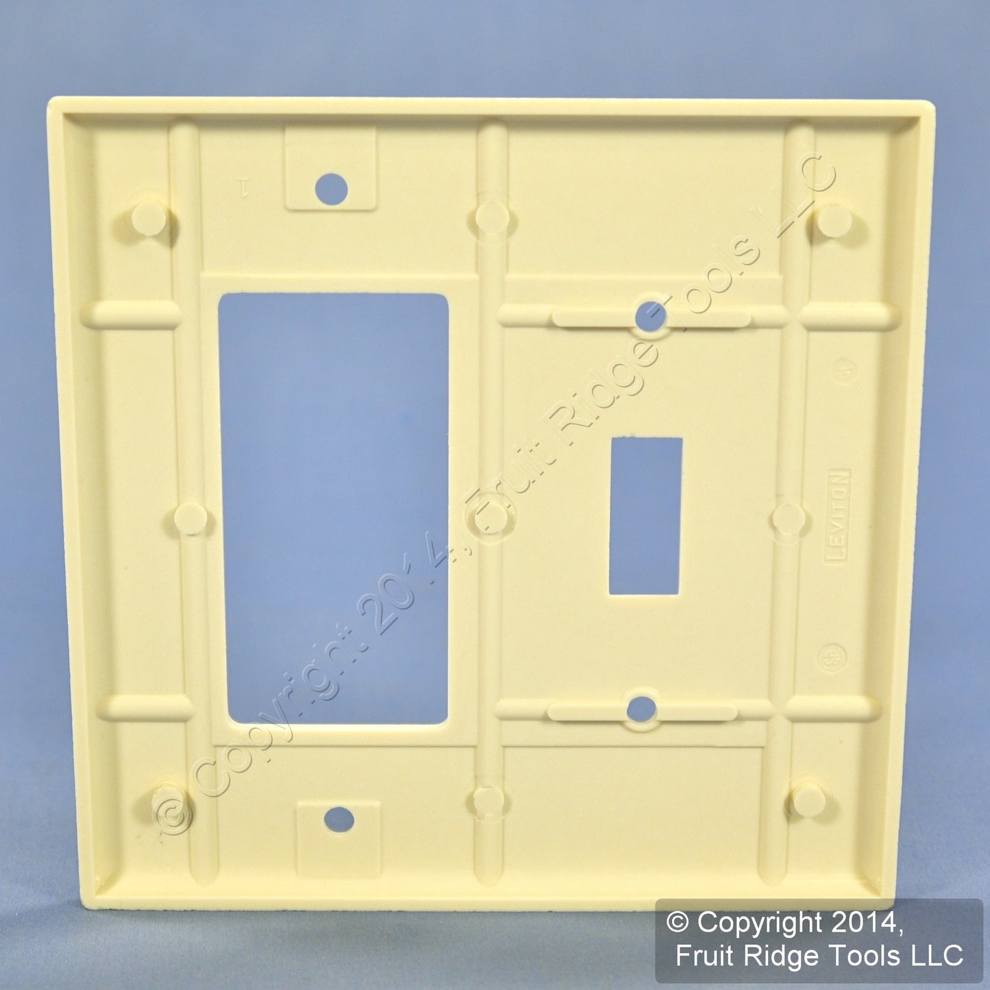 Leviton 80605-A Almond 2-Gang Toggle Decora GFCI Plastic Midway Wallplate Cover