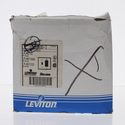 Leviton 80605-I Large Ivory 2-Gang Leviton Decora Switch GFCI Wallplates 25-Pack
