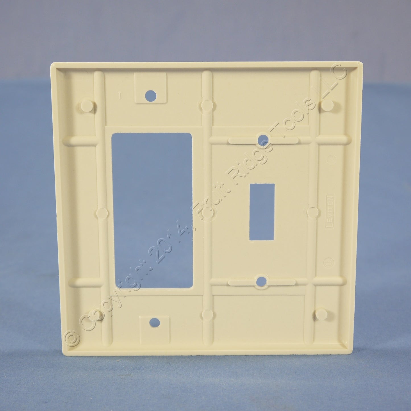 Leviton 80605-T Light Almond 2-Gang Toggle Decora Plastic Midway Wallplate Cover