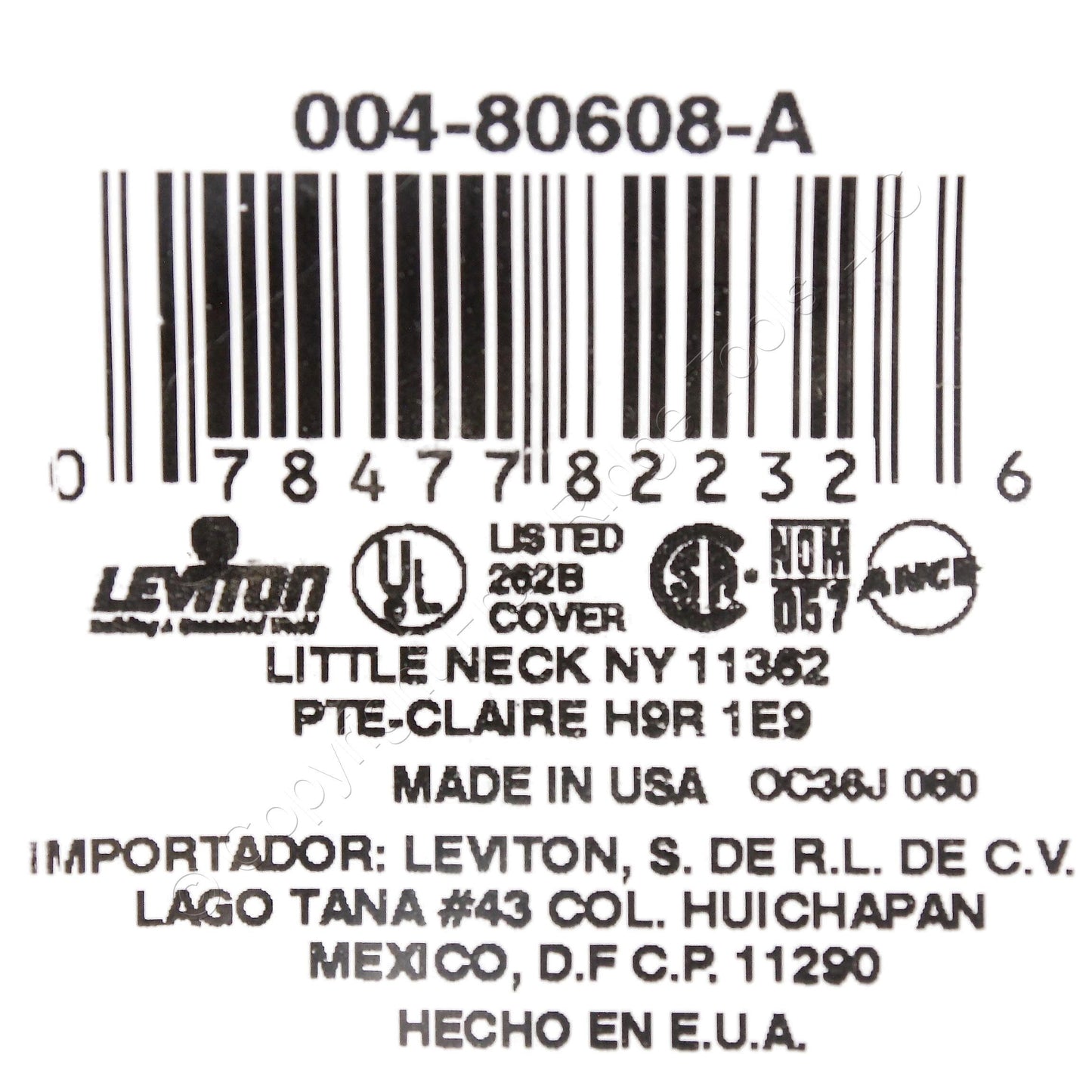 Leviton 80608-A Almond 2-Gang Blank Decorator Thermoset Midway Wallplate Cover