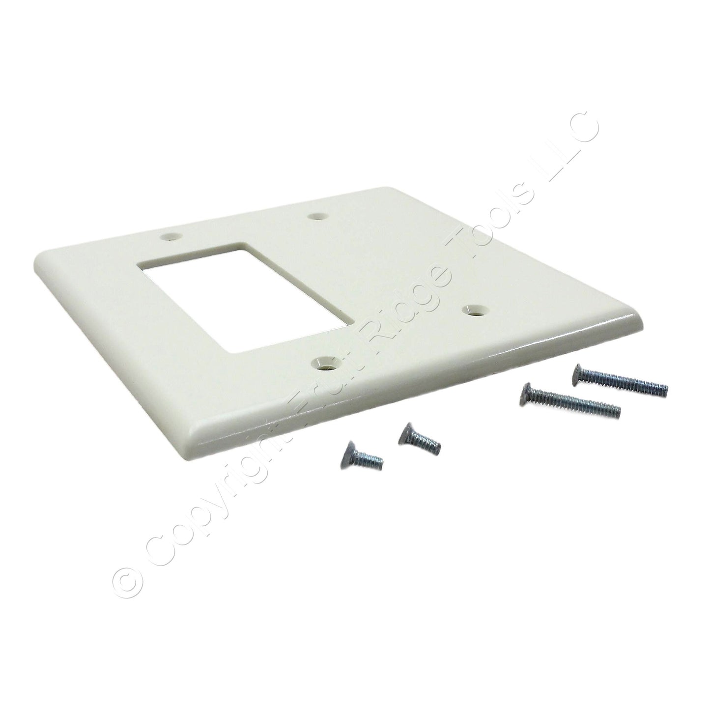 Leviton 80608-A Almond 2-Gang Blank Decorator Thermoset Midway Wallplate Cover