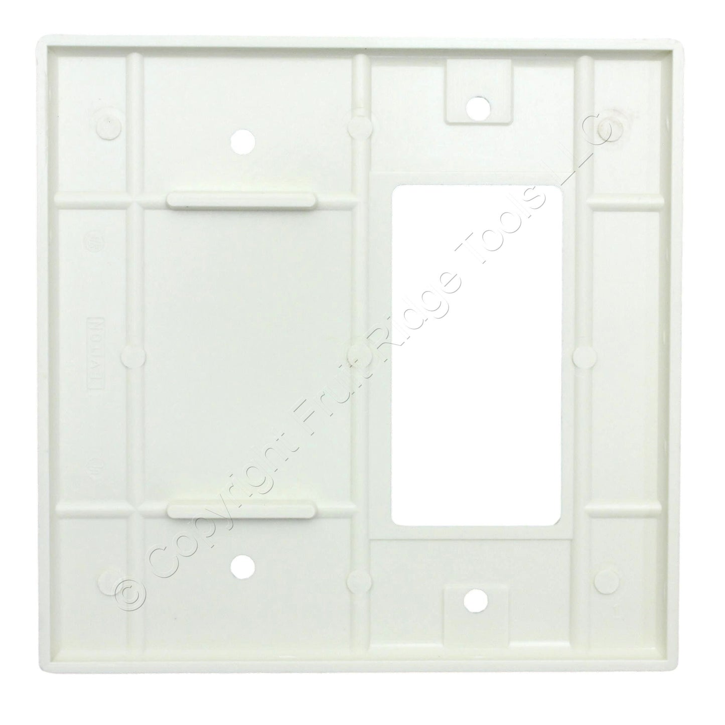 Leviton 80608-A Almond 2-Gang Blank Decorator Thermoset Midway Wallplate Cover