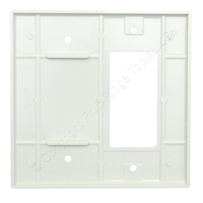 Leviton 80608-A Almond 2-Gang Blank Decorator Thermoset Midway Wallplate Cover