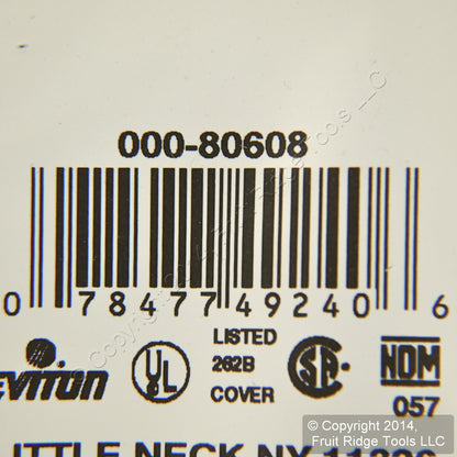 Leviton 80608 Brown 2-Gang Plastic Midway Blank Decora GFI Wallplate Strap Mount