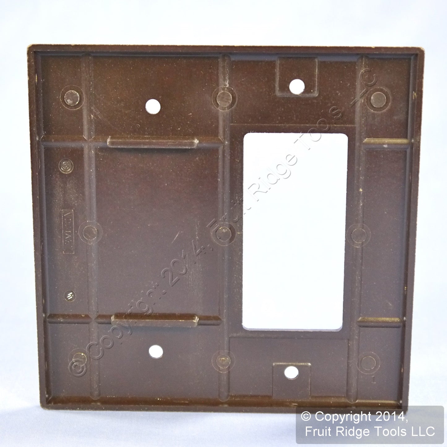Leviton 80608 Brown 2-Gang Plastic Midway Blank Decora GFI Wallplate Strap Mount