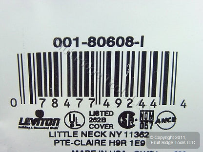 Leviton 80608-I Ivory 2-Gang Blank Decora Plastic Midway Wallplate Strap Mount