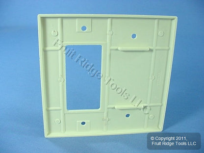 Leviton 80608-I Ivory 2-Gang Blank Decora Plastic Midway Wallplate Strap Mount
