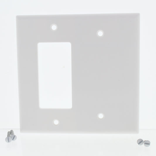 Leviton 80608 White Residential Grade Decora GFCI Blank Cover Midway Wallplate