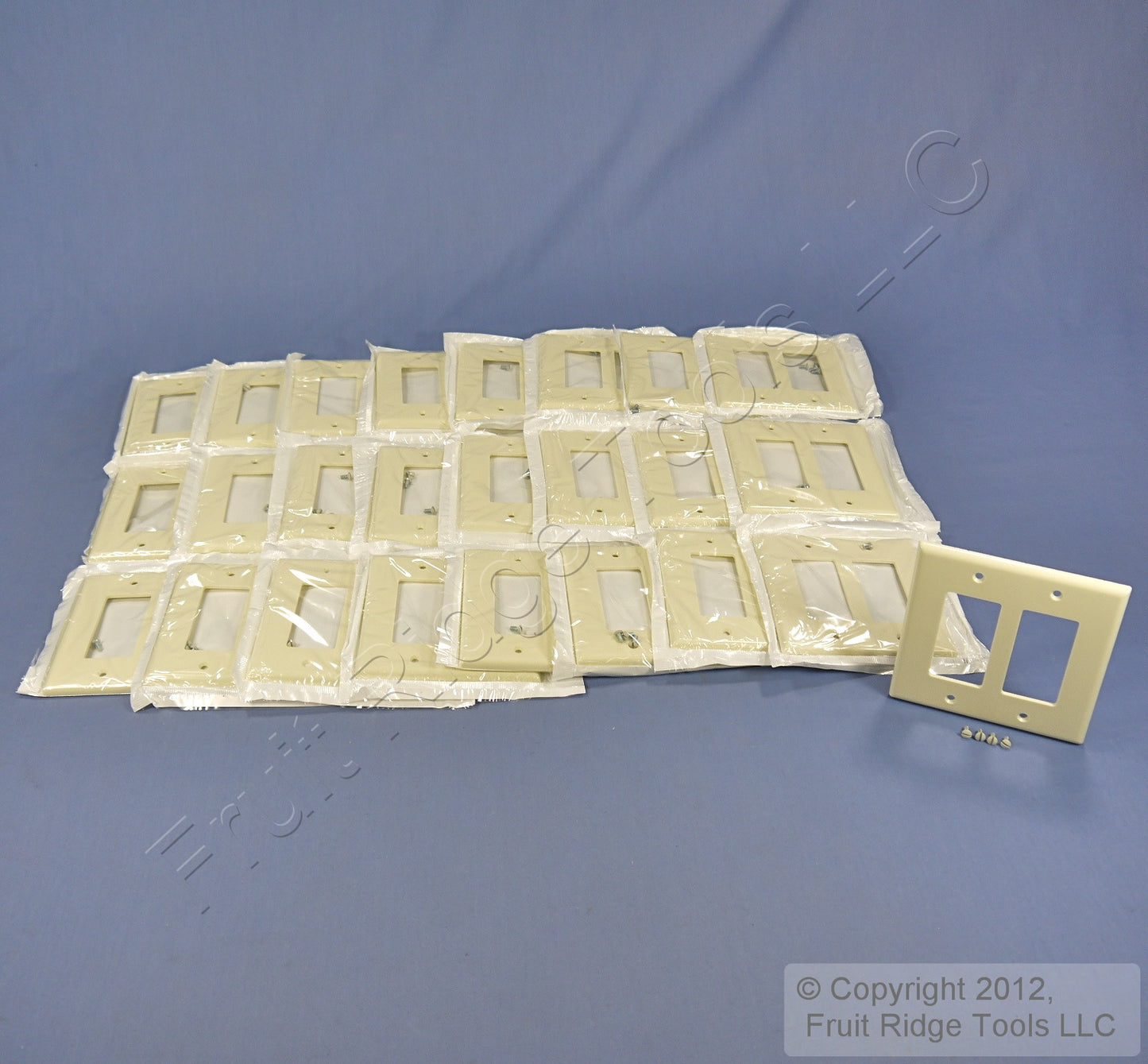 Leviton 80609-A Almond 2-Gang Decora GFCI Plastic Midway Wallplate Covers 25pcs