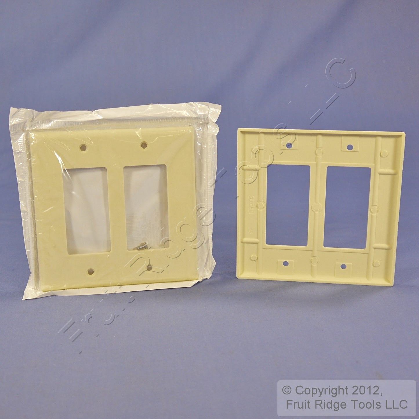 Leviton 80609-A Almond 2-Gang Decora GFCI Plastic Midway Wallplate Covers 25pcs