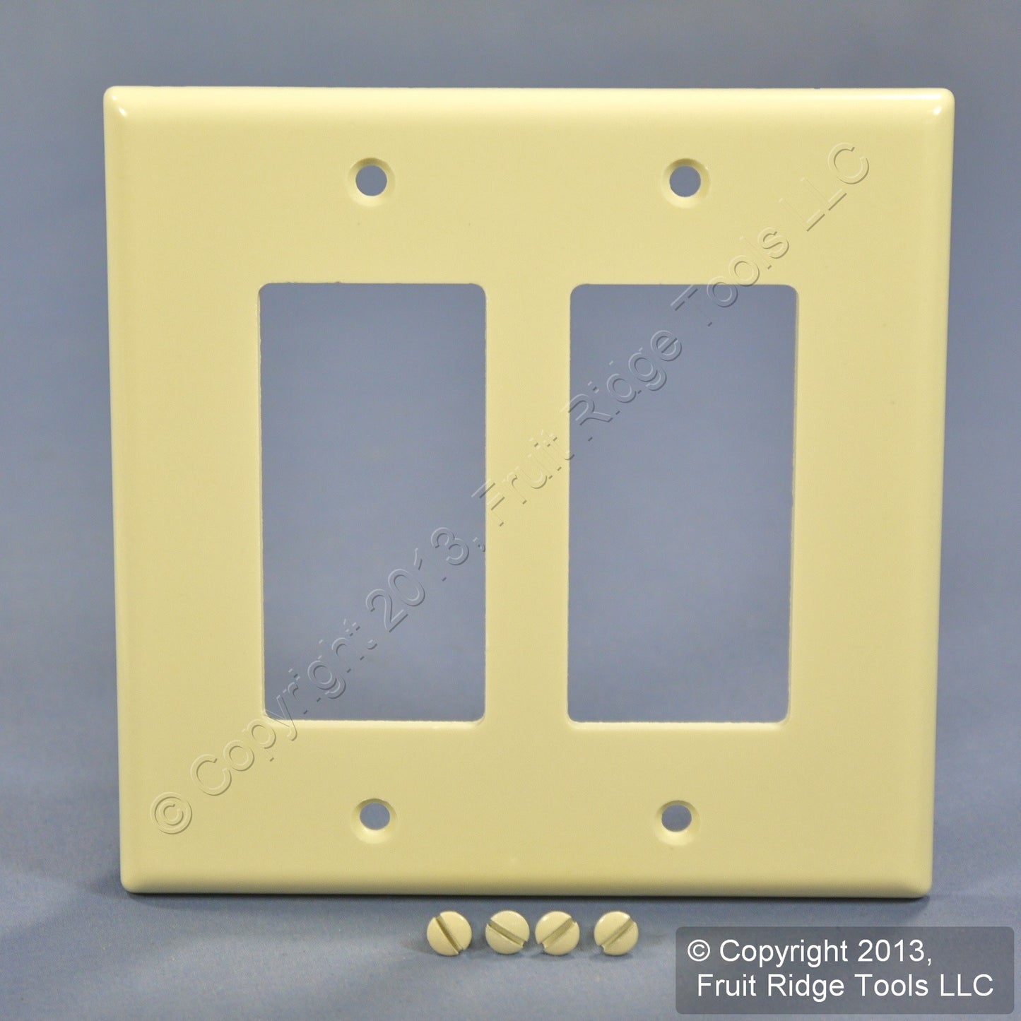 Leviton 80609 Almond 2-Gang Decora GFCI GFI Plastic Midway Wallplate Covers 2pcs
