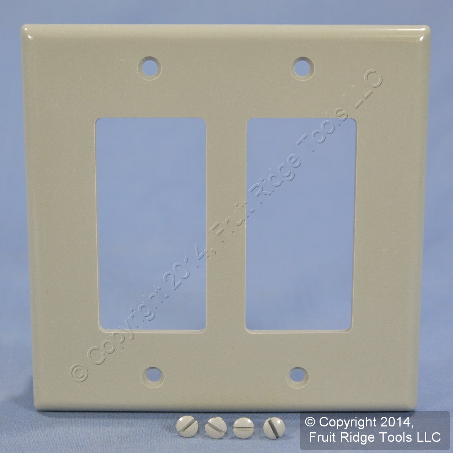 Leviton 80609-GY Gray 2-Gang Decora GFCI GFI Plastic Midway Wallplate Cover