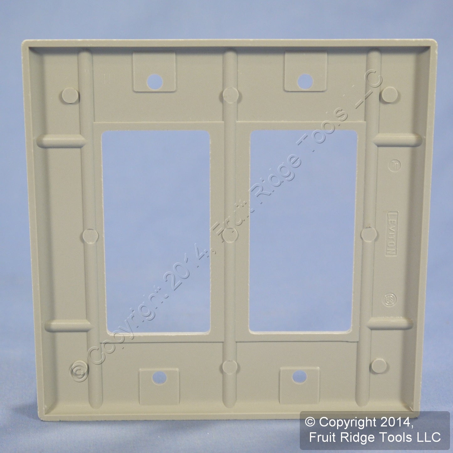 Leviton 80609-GY Gray 2-Gang Decora GFCI GFI Plastic Midway Wallplate Cover