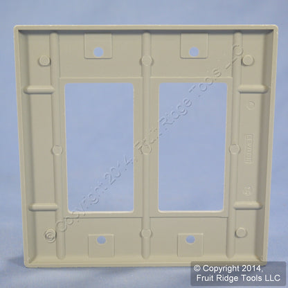Leviton 80609-GY Gray 2-Gang Decora GFCI GFI Plastic Midway Wallplate Cover