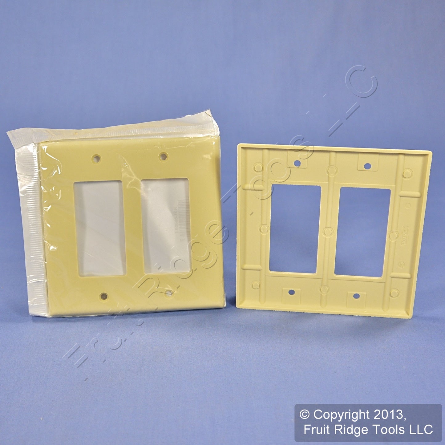 Leviton 80609-I Ivory 2-Gang Decora GFCI Plastic Midway Wallplate Covers 10pcs
