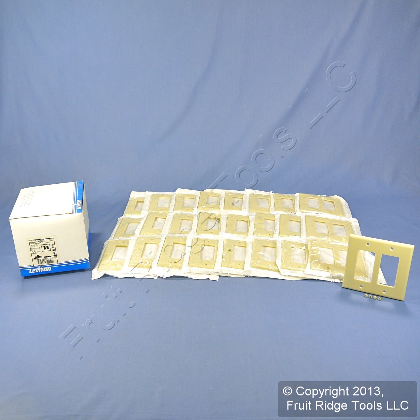 Leviton 80609-I Ivory 2-Gang Decora GFCI Plastic Midway Wallplate Covers 25pcs