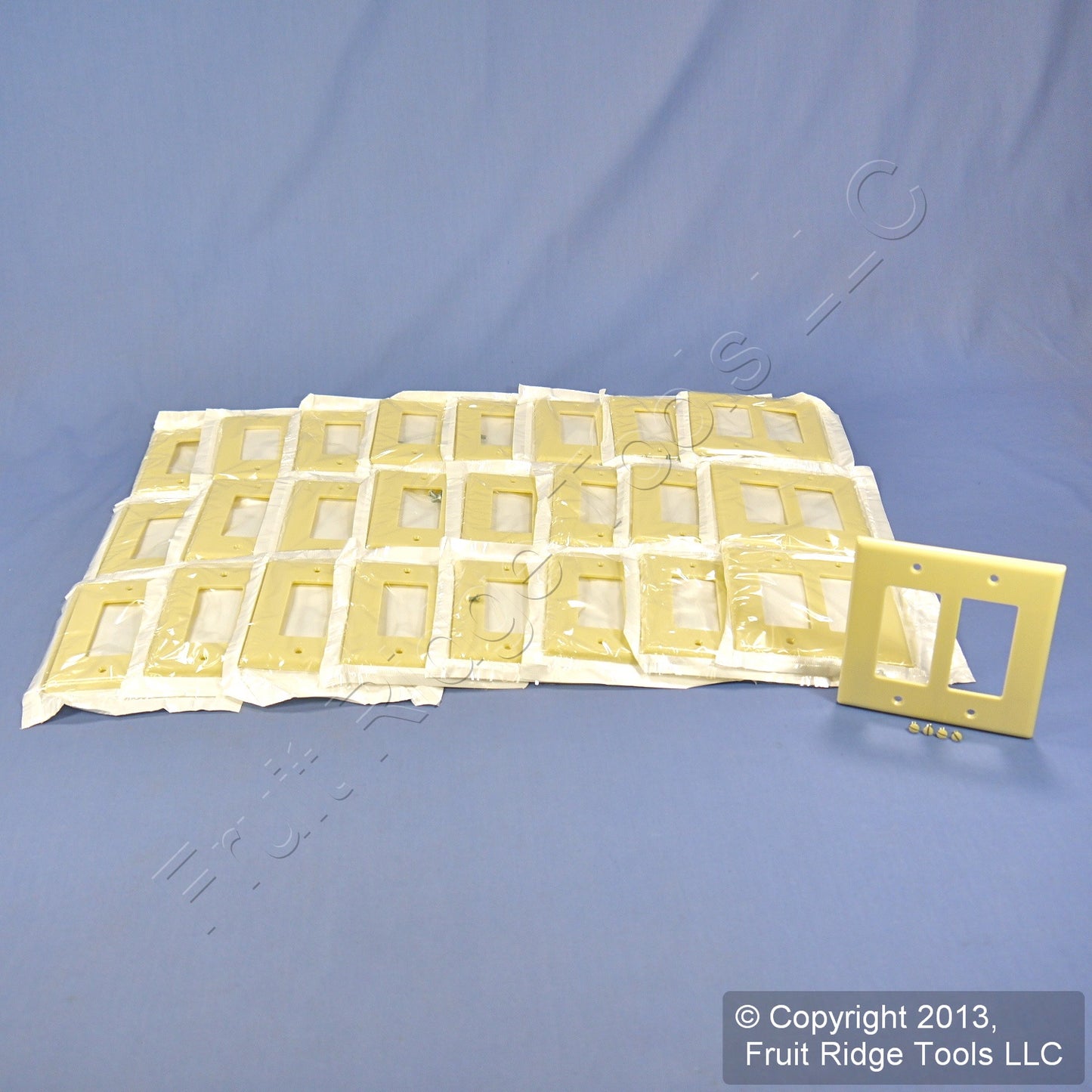 Leviton 80609-I Ivory 2-Gang Decora GFCI Plastic Midway Wallplate Covers 25pcs