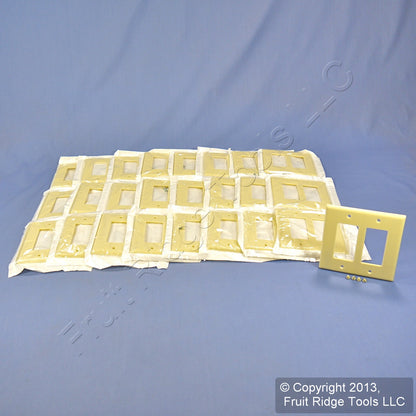 Leviton 80609-I Ivory 2-Gang Decora GFCI Plastic Midway Wallplate Covers 25pcs