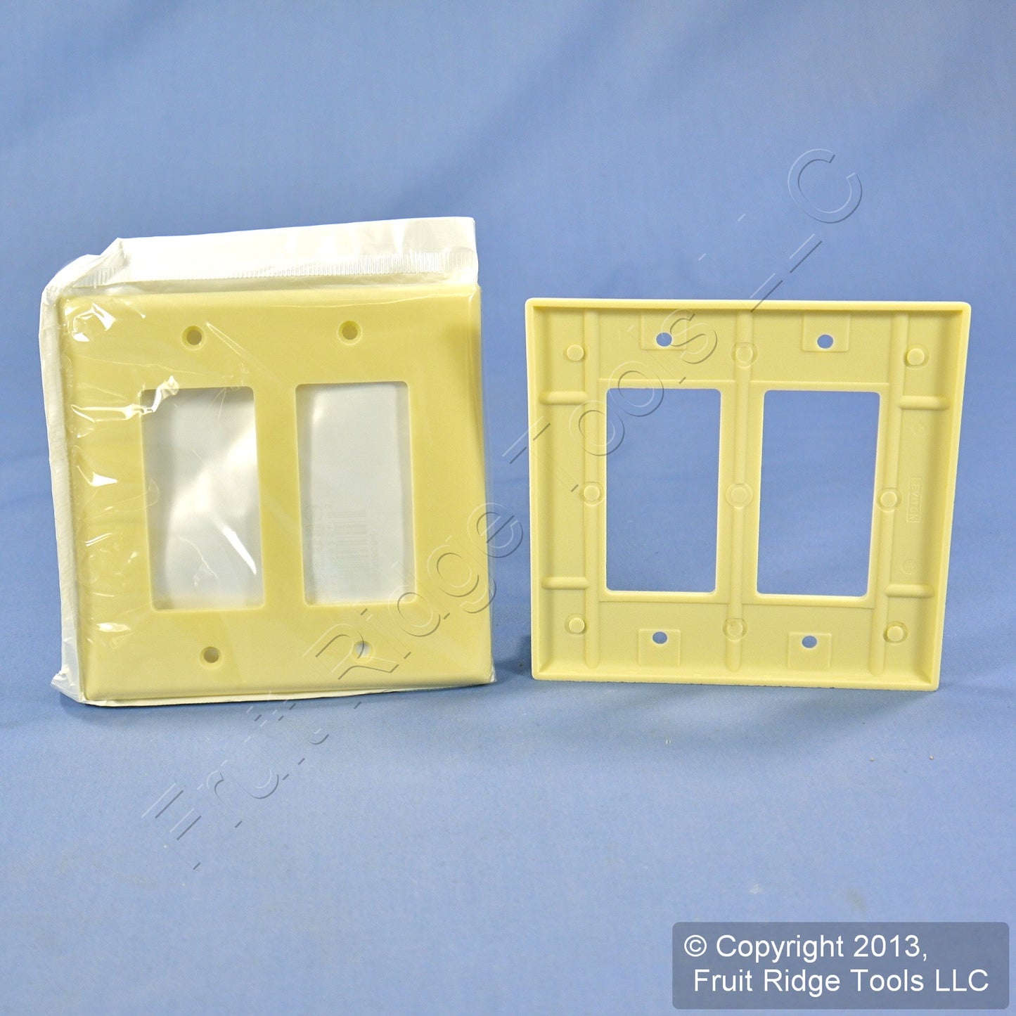 Leviton 80609-I Ivory 2-Gang Decora GFCI Plastic Midway Wallplate Covers 25pcs