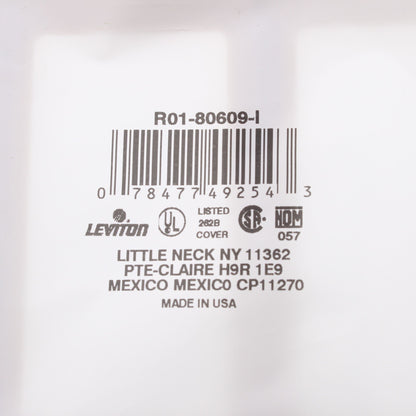 Leviton 80609-I Ivory 2-Gang Decora GFCI GFI Plastic Midway Wallplate Cover