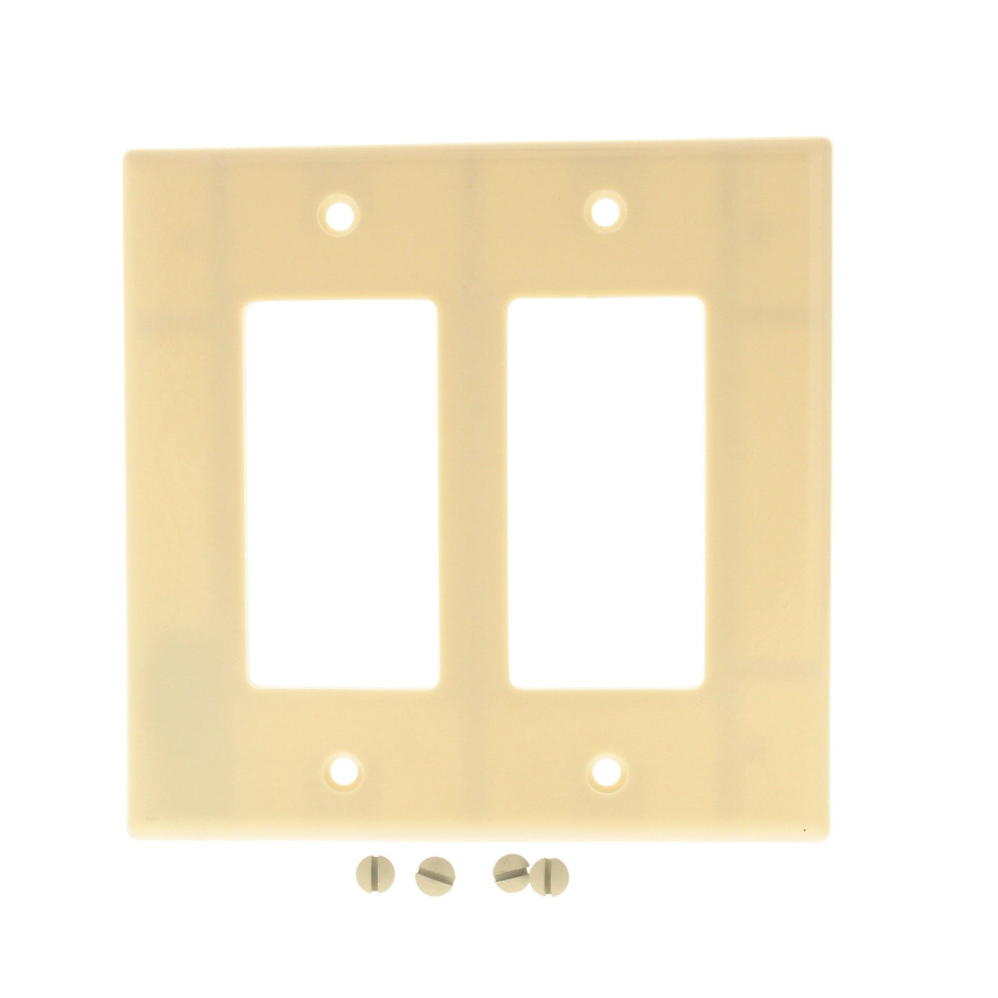 Leviton 80609-I Ivory 2-Gang Decora GFCI GFI Plastic Midway Wallplate Cover