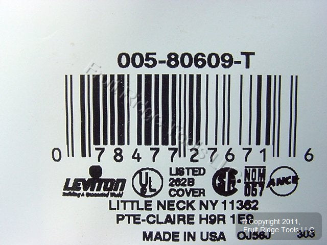 Leviton 80609-T Light Almond 2-Gang Decora GFCI Plastic Midway Wallplate Cover