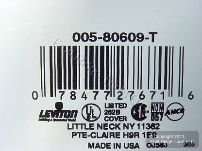 Leviton 80609-T Light Almond 2-Gang Decora GFCI Plastic Midway Wallplate Cover