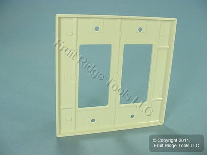 Leviton 80609-T Light Almond 2-Gang Decora GFCI Plastic Midway Wallplate Cover