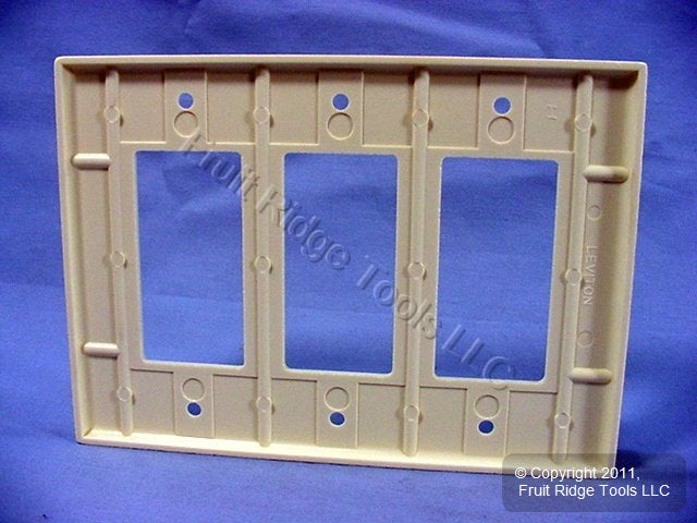 Leviton 80611-A Almond 3-Gang Decora GFCI GFI Plastic Midway Wallplate Cover