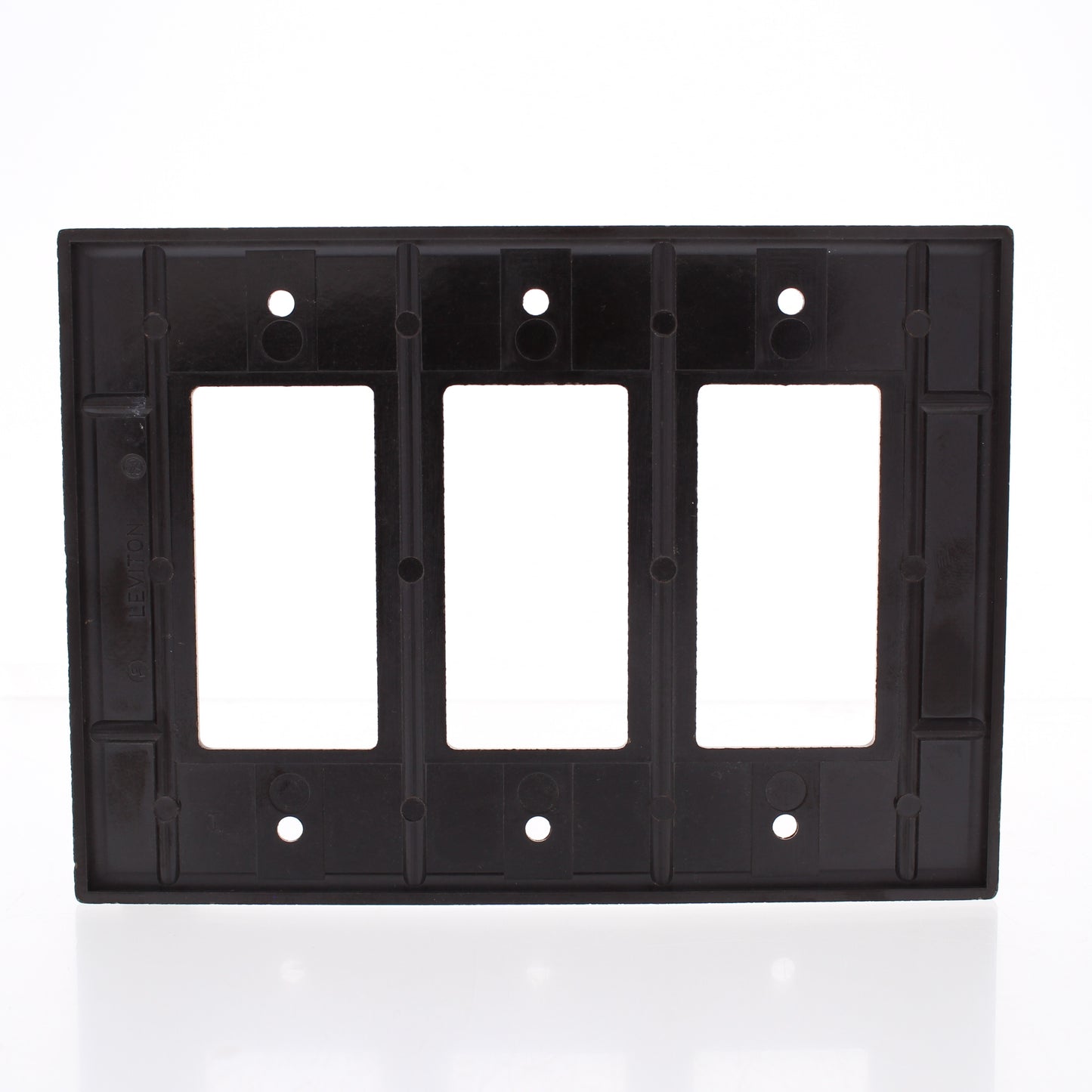 Leviton 80611 Brown 3-Gang Decora Large GFCI Cover Wallplate