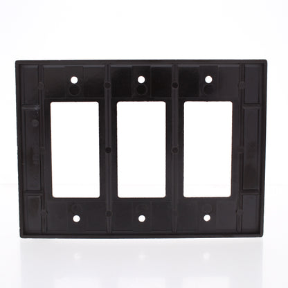 Leviton 80611 Brown 3-Gang Decora Large GFCI Cover Wallplate