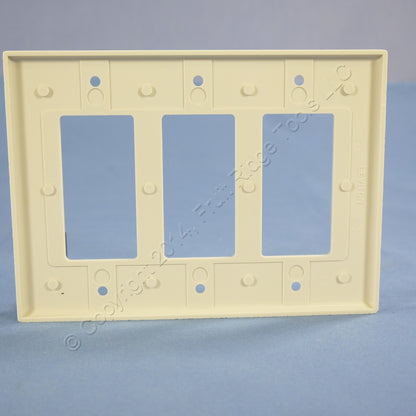 Leviton 80611-T Light Almond 3-Gang Decora GFCI Plastic Midway Wallplate Cover