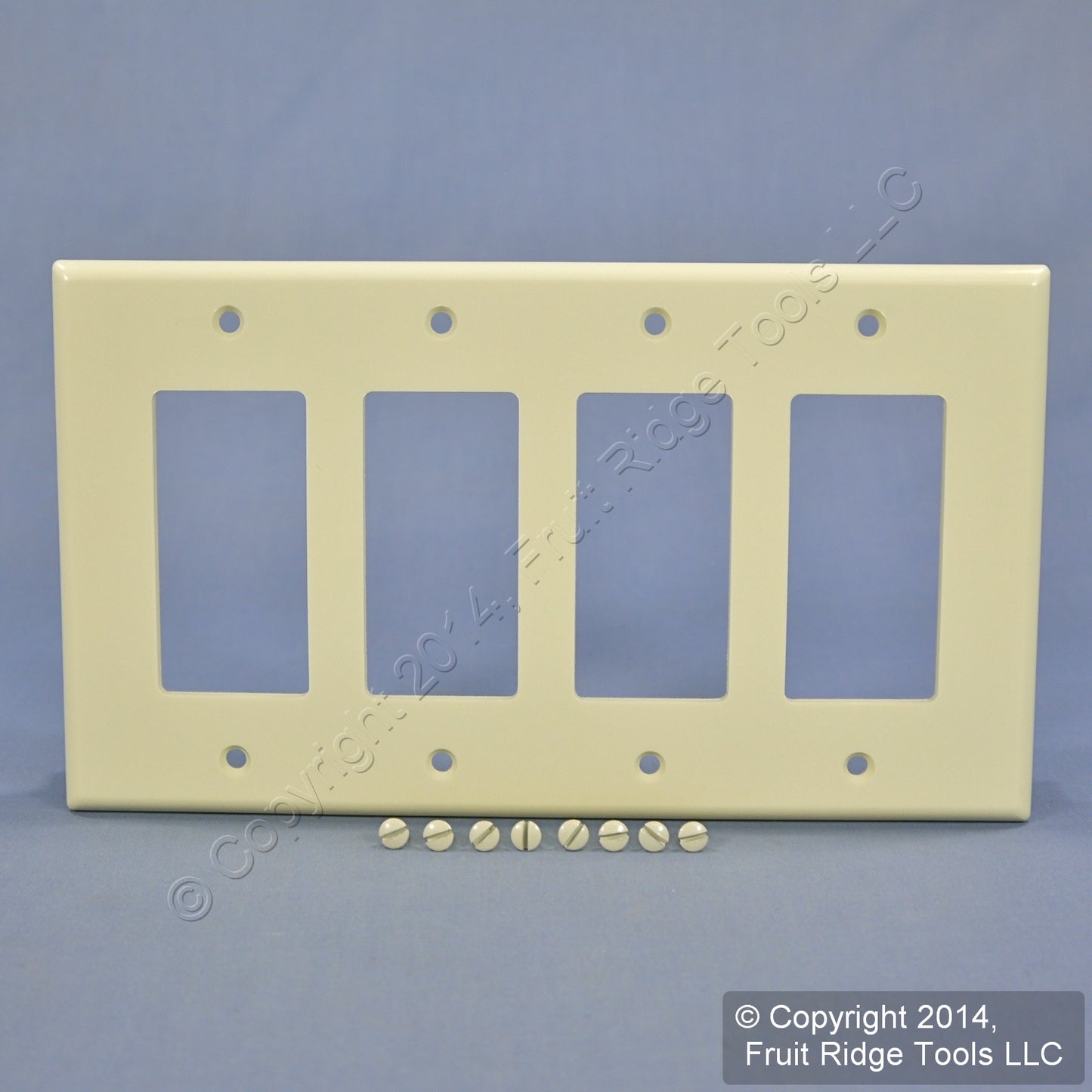 Leviton 80612-A Almond 4-Gang 4-Decora GFCI GFI Plastic Midway Wallplate Cover