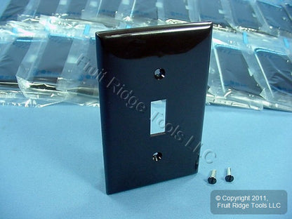 Leviton 80701 Brown 1-Gang Toggle Switch Unbreakable Standard Wallplates 20pcs