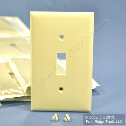 Leviton 80701-A Almond 1-Gang Toggle Switch Unbreakable Nylon Wallplates 25pcs