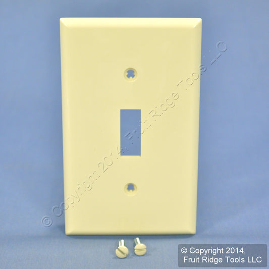 Leviton 80701-A Almond 1-Gang Toggle Unbreakable Nylon Standard Wallplate Cover