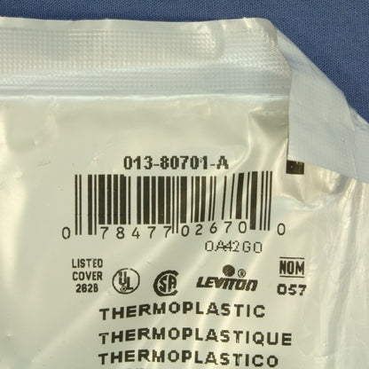 Leviton 80701-A Almond 1-Gang Toggle Switch Unbreakable Nylon Wallplate 4pcs
